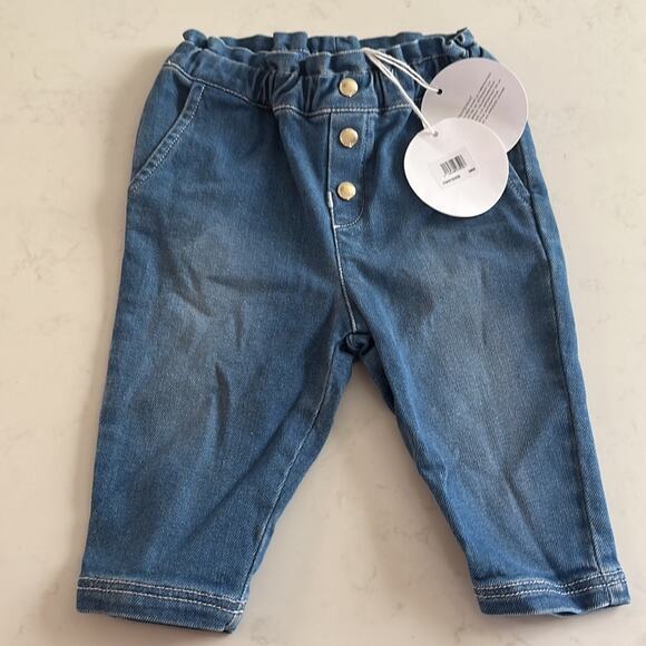 Chloe Girls Designer Baby Indigo Faded Jeans size 9 months - Picture 2 of 7